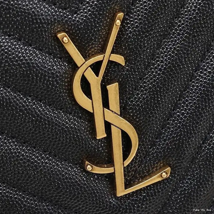 CHEAP Black In Gold Camera Round Vinyle Saint Laurent Grained Matelasse Leather Bag 0324